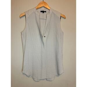 Belstaff made in italy sleeveless linen button up top